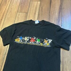 Vintage M&M's Halloween T Shirt Men's Medium Black M&O Knits‎